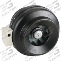 In-Line Duct Fan: 801 cfm Max., 12 in Duct, 201.3 W, 120V AC, 1 Ph, IP54, Steel (MPN 23229). Key specifications — Includes: Mounting Bracket; Brand: DAYTON; Speed Controllable: Yes; High-Efficiency Motor: No; Nameplate Voltage: 120V AC; Number of Speeds: 1; Airflow @ 0.000 in SP - Range: 750 to 1,500 cfm; High-Efficiency Motor_Broad: Standard-Efficiency Motor.