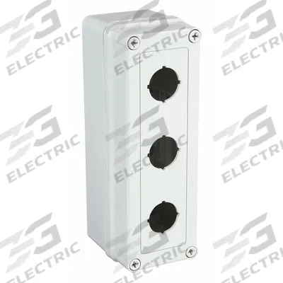 HOFFMAN Push Button Enclosure: 30mm, 3 Holes, Carbon Steel - Enclosures for 30mm Operators