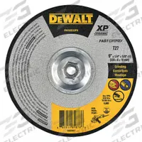 DEWALT Depressed Center Grinding Wheel: Type 27, 9" x 1/4" x 5/8"-11, Ceramic, 24 Grit, SG24N (MPN DWA8933FH). Key specifications — Series: SG24N; Brand: DEWALT.