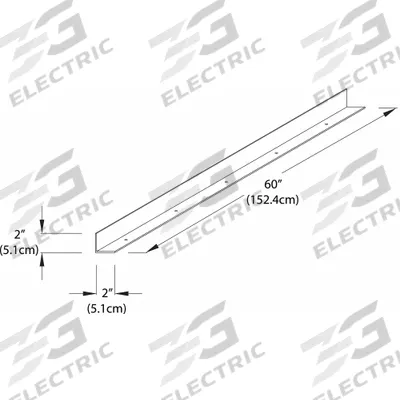 INSTOCK Retaining Lip: 5 ft Overall Lg, 5 ft Overall Wd, 2 in Overall Ht, Steel - Lab Shelves & Components
