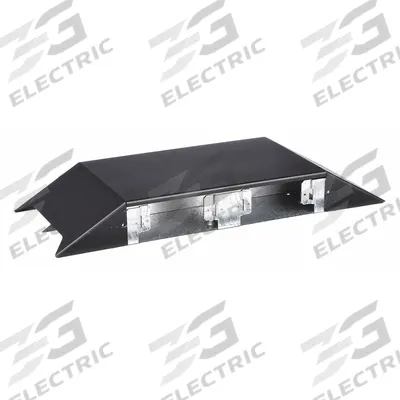 LEGRAND Device Box: OFR, Steel, Black - Outlet Boxes for Over Floor Raceways