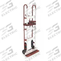 DAYTON Appliance Hand Truck: 700 lb, Vertical Dual-Loop, Red, 6 in Wheel Dia., Tread on Core, Rubber (MPN 4W326). Key specifications — Color: Red; Strap Tightening Type: Hand Crank; Brand: DAYTON.