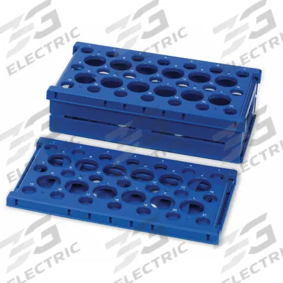HEATHROW SCIENTIFIC Tube Rack: 5 3/8 in Overall Wd, 2 7/8 in Overall Ht, 10 in Overall Lg, Polypropylene - Lab Storage Racks