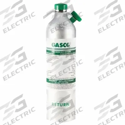GASCO Calibration Gas: Air/Nitrogen, Refillable, CH4, Calibration Gas, 44 L Cylinder Capacity - Calibration Gases for Portable Gas Detectors