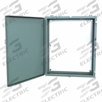 HAMMOND Electrical Enclosure: Steel, 36 in x 30 in x 8 in, NEMA 12/13/3R/4, w/Panel - Steel Washdown Enclosures