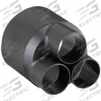 3M Heat Shrink Breakout Boot: 1 Pk, 1.7 in I.D. Before Shrinking, 0.9 in I.D. After Shrinking, Black (MPN HDBB-325-1-250). Key specifications — Brand: 3M; Color: Black; _Pack Size: 1.