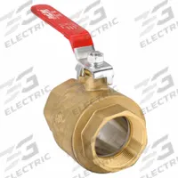 APPROVED VENDOR Manual Two-Way Ball Valve: 2 1/2 in, Brass, Straight, FIP x FIP, Full Port Ball Port (MPN 107-819). Key specifications — Brand: APPROVED VENDOR; Handle: Lever.