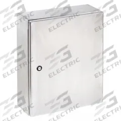 WIEGMANN Enclosure: 304 Stainless Steel, 24 in x 16 in x 8 in, NEMA 12/13/3R/4/4X, Solid Cover (MPN N412241608SSC). Key specifications — Brand: WIEGMANN; Closure Method: 1/4-Turn Latch; Enclosure Material: 304 Stainless Steel; Knockouts: Not Included.