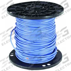 Building Wire: Copper, 3 AWG, 1 Conductors, Stranded, Blue, 500 ft Lg, THHN (MPN 37276301). Key specifications — Voltage: 600 V; Brand: SOUTHWIRE.