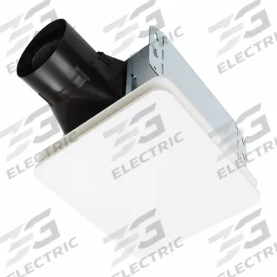 BROAN Ventilation Fan: Ceiling, 60 cfm Max, 0.9 sones, 1 Speed - Standard Bathroom Exhaust Fans