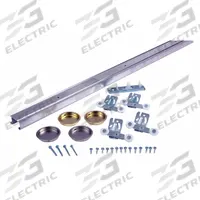 NATIONAL GUARD Track Kit: 94 1/2 in Lg, 2 in Wd, 1 in Ht, 75 lb Max Wt, Top (MPN SLAL-75-BP-96). Key specifications — Product Type: Track Kit; Brand: NATIONAL GUARD; Track Type: Top.
