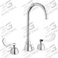 CHICAGO FAUCETS Gooseneck Kitchen/Bathroom Faucet: 786, Cast Brass, Widespread, Deck, 2 Handles (MPN 786-GN2FCXKABCP). Key specifications — Series: 786; Brand: CHICAGO FAUCETS.