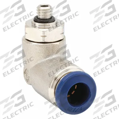 APPROVED VENDOR Push-Fit Elbow Fitting: 3/8 in OD x 5/16 in Pipe Size, Brass, Silver - Nickel-Plated Brass Tube Fittings