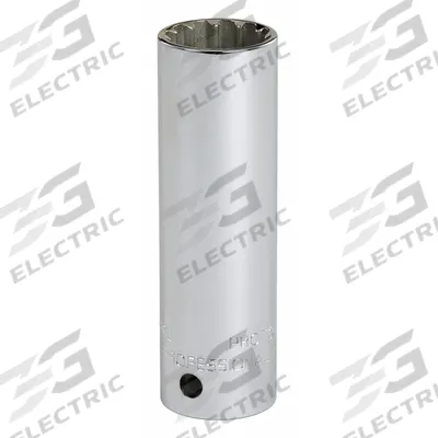PROTO Socket: SAE, 1/2 in Drive Size, 11/16 in Socket Size, Spline, Deep, Chrome - 1/2" Drive Hand Sockets