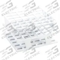 Tube Rack: 2 3/8 in Overall Wd, 4 in Overall Ht, 4 in Overall Lg, POM, White, (36) Wells, Benchtop (MPN HS27501A). Key specifications — Material: POM; Mounting Location: Benchtop; Color: White; Product Type: Test Tube Rack; Total Holding Capacity: (36) Wells; Brand: HEATHROW SCIENTIFIC.