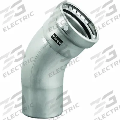 VIEGA MEGAPRESS Crimp Elbow Fitting: 2 1/2 in Pipe x 2 1/2 in Pipe Size, FTG x Press-fit - Stainless Steel Press Fittings