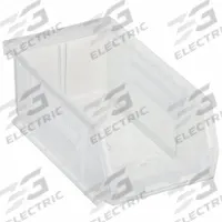 QUANTUM STORAGE SYSTEMS Hang and Stack Bin: 4 1/8 in x 7 3/8 in x 3 in, Clear, Label Holder Included (MPN QUS220CL). Key specifications — Electrostatic Discharge: Not Electrostatic Discharge Conductive; Brand: QUANTUM STORAGE SYSTEMS; % Recycled Content: 0%.