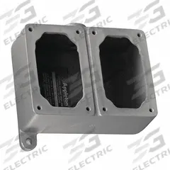 APPLETON ELECTRIC Mounting Body: 2 Gangs, Iron, 1/2 in Hub Size, Feed Through, 6 1/8 in Overall Ht (MPN EFDC250-NL-Q). Key specifications — Brand: APPLETON ELECTRIC; Hub Type: Feed Through.