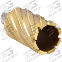 SLUGGER BY FEIN Annular Cutter: 1 1/8 in Cutter Dia, 2 in Max Cutting Dp, TiN, High Speed Steel (MPN 63134285114). Key specifications — attr253884: No; attr253885: TiN; attr253886: High Speed Steel; attr253887: Weldon Flat; attr253888: Fractional Inch; attr277149: SLUGGER BY FEIN.