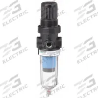 SPEEDAIRE Filter-Regulator: Miniature Series, 1/4 in NPT, 4 cfm, 0.01 micron, 5 psi to 150 psi, Zinc (MPN 4ZK81). Key specifications — attr109419: SPEEDAIRE; attr109429: Zinc; attr109463: No; attr109467: Rubber; attr109468: Miniature.