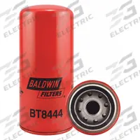 BALDWIN FILTERS Hydraulic Filter: Hydraulic Fluid, 1-12 Thread Size, Spin-On, 3 3/4 in Outside Dia (MPN BT8444). Key specifications — Media Material: Cellulose; Brand: BALDWIN FILTERS; Compatible Fluid Type: Hydraulic Fluid; Compatible Vehicle Make: Dynapac; Includes: Integral Gasket; Thread Size: 1-12.