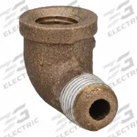 APPROVED VENDOR Metal Pipe Elbow: 90° Elbow, 1/4 in x 1/4 in, Class 125, None Brass, PTFE, 200 psi (MPN ZUSA-PF-10673). Key specifications — Brand: APPROVED VENDOR; Maximum Operating Pressure: 200 psi.
