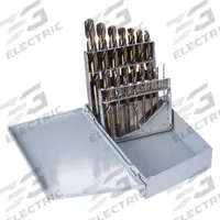 APPROVED VENDOR Mechanics Length Drill Bit Set: 15 Pc, 1/16" to 1/2", 135° Split Point (MPN 5UDP6). Key specifications — attr1238911: Metal Index.