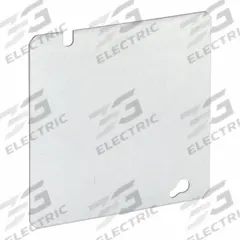RACO Electrical Box Cover: 2 Gangs, Blank, For Square Box Shape, Steel, 4 11/16 in Overall Lg (MPN 832SP). Key specifications — Brand: RACO; For Box Shape: Square; Material: Steel; Cover Design: Blank.