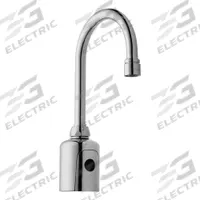 CHICAGO FAUCETS Bathroom Sensor Faucet: HyTronic Gooseneck, Cast Brass, Polished Chrome Finish (MPN WWG116.213.AB.1T). Key specifications — Brand: CHICAGO FAUCETS; Includes: Mounting Hardware; Series: HyTronic Gooseneck.