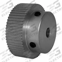 DAYTON Timing Pulley: Modified Curvilinear, Fixed, For GT Timing Belt Section, For 9 mm Belt Wd (MPN 62-2P09M6A6). Key specifications — Brand: DAYTON; Finish: Clear Anodized; For Belt Series: Powerhouse®.