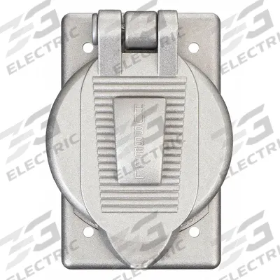 HUBBELLOCK Weatherproof Cover: Cast Aluminum, Hubbellock Receptacles, 1 Gangs - Aluminum & Zinc Weatherproof Electrical Box Covers