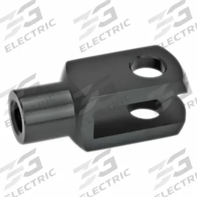 JW WINCO Clevis Rod Ends: Aluminum, Black Anodized, M8 Tap Size, Right Hand - Wear-Resistant Aluminum Clevis Fork Heads
