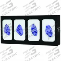 BOWMAN DISPENSERS Glove Dispenser: Steel, 21 1/4 in Overall Wd, 10 in Overall Ht, Wall, (4) Boxes (MPN GL004-0420). Key specifications — Dispenser Layout: (4) Boxes; Fill Direction: Left Load; Material: Steel; Brand: BOWMAN DISPENSERS; Color: Black.