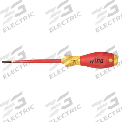 WIHA Insulated Torx Screwdriver: Insulated SoftFinish, Long Lg, Security Torx Tip - Insulated Torx Screwdrivers