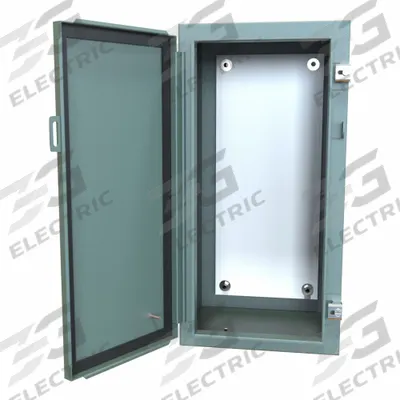 HAMMOND Electrical Enclosure: Steel, 24 in x 12 in x 10 in, NEMA 12/13, w/Panel - Steel Dust-Tight Enclosures