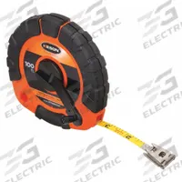 KESON Long Tape Measure: Manual, ST18M100Y, Metric/SAE, 100 ft / 30 m, 1/8 in/2 mm, Stainless Steel. Key specifications — attr939846: ST18M100Y; attr939849: Steel; attr939859: Nonmagnetic Single Hook; attr939850: Double-Sided; attr939855: 1/8 in; attr944023: Hook End; attr940484: KESON; attr985224: Stainless Steel.
