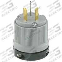 LEVITON Straight Blade Plug: 10-20P, 125/250V AC, 20 A, 3 Pole, 3 Blade, Black (MPN 9151-N)
