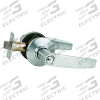 SCHLAGE Door Lockset: Office Lever Locksets, Chrome, ADA Compliant (MPN S51PD JUP 626 KD C KWY). Key specifications — attr1024149: Not Ligature-Resistant; attr1011488: SCHLAGE; attr1024446: F81; attr1011524: No Message; attr1011506: S Jupiter; attr1011485: Yes; attr1059461: Satin Chromium-Plated : Brass.