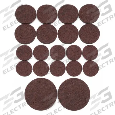 APPROVED VENDOR Furniture Pads: Felt, Round, Brown - Felt Pads