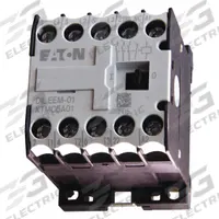 EATON Miniature IEC Magnetic Contactor: Non-Reversing, 3 Poles, 3NO Contacts, 6 A, 240V AC Coil (MPN XTMC6A01B). Key specifications — attr945107: EATON; attr972381: Yes.