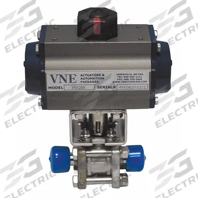APPROVED VENDOR Pneumatically Actuated Two-Way Ball Valve: 2 1/2 in - 3-A Certified Stainless Steel Pneumatically-Actuated Ball Valves