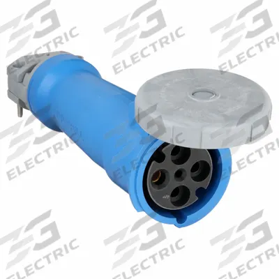 HUBBELL Pin and Sleeve Connector: Blue, 250V AC, Three Phase, 100 A, 3 Pole, 4 Wire - Washdown-Rated Connectors