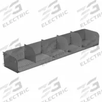 TENNSCO Divider Shelf w/Back Assembly: 60 in Overall Wd, 12 in Overall Dp, Gray, Steel, 7 1/2 in (MPN TWBS-6012A-MGY). Key specifications — Includes Mounting Hardware: Yes; Color: Gray.