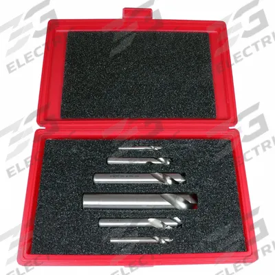 CLEVELAND Spotting and Centering Drill Set: 6 Pc, 1/4 in to 1 in, 90° - High-Speed Steel Spotting Drill Sets
