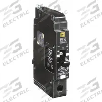 SQUARE D Miniature Circuit Breaker: 15 A, 277V AC, Single Phase, 18kA at 120/240V AC, 1 Poles, Std (MPN EDB14015). Key specifications — Phase: Single; Amps: 15 A; AC Voltage Rating: 277V AC; Max. AIR Rating: 18kA at 120/240V AC; For Use With: Square D NF Panelboards; Brand: SQUARE D.