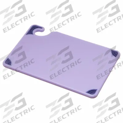 SAN JAMAR Cutting Board: 9 in Overall Lg, 6 in Overall Wd, Purple, Co-Polymer - Saf-T-Grip Cutting Boards