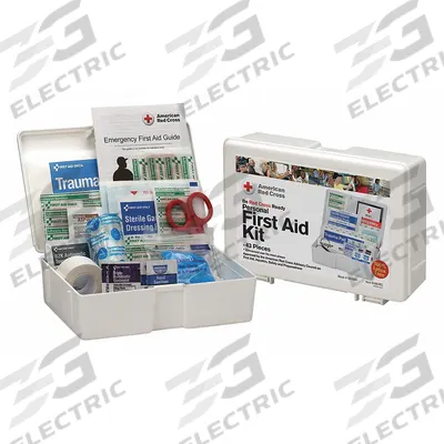 AMERICAN RED CROSS First Aid Kit and Housing: Gen Purpose, 10 People Served, 43 Components - General Purpose First Aid Kits