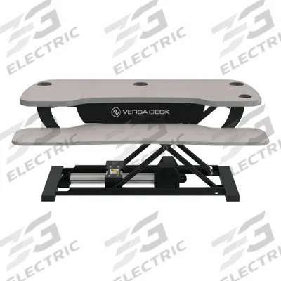 VERSADESK Standing Desk: Electronic, Gray, Wood, 36 in Overall Wd - Electronic Standing Desk Converters