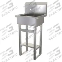 SANI-LAV Hand Sink: 43 1/2 in Overall Ht, 17 in Bowl Lg, 7 in Bowl Dp, 2 Faucet Holes, 16 ga (MPN 7258). Key specifications — Includes Side Splash: Side Splash Not Included; Brand: SANI-LAV.
