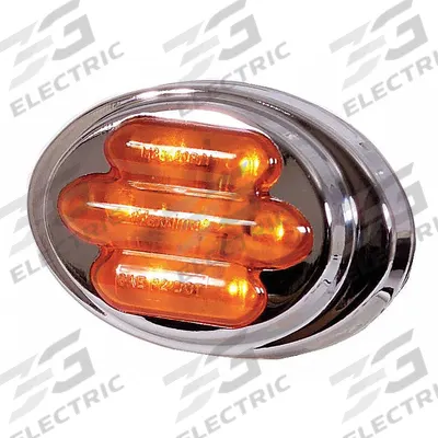 MAXXIMA Clearance Marker Light: Clearance Light, LED, Oval, Surface Mount, Amber - Clearance Lights